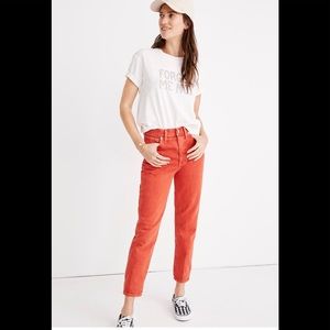 Madewell MomJean Garment Dyed Edition- Enamel Red